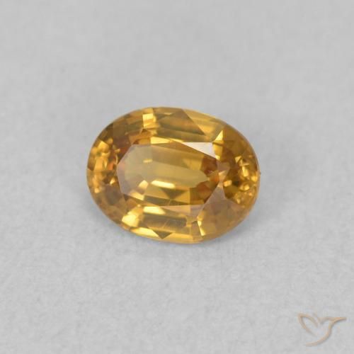 9,17 ctw natürlicher Mittleres Gold Zirkon, Oval, VVS