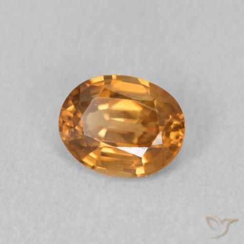 9,17 ctw natürlicher orange-braun Zirkon, Oval, VVS