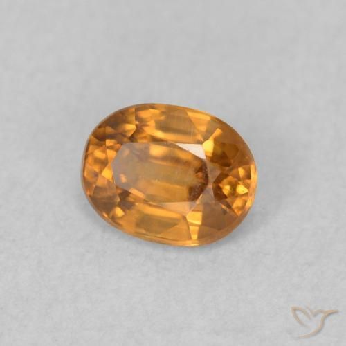 9,17 ctw natürlicher orange-braun Zirkon, Oval, VVS