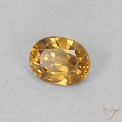 9,17 ctw natürlicher gold-braun Zirkon, Oval, VVS