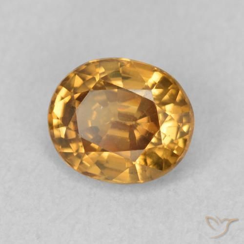 9,17 ctw natürlicher gold-braun Zirkon, Oval, VVS