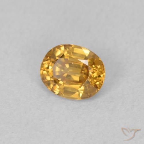 9,17 ctw natürlicher gold-braun Zirkon, Oval, VVS