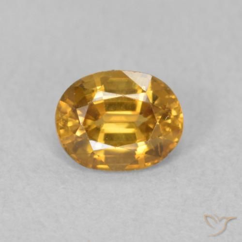 0.91ct Natürlicher Orange-Gold Zirkon, Oval, VVS