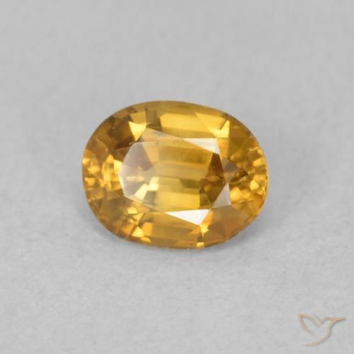 9,17 ctw natürlicher Orange-Gold Zirkon, Oval, VVS
