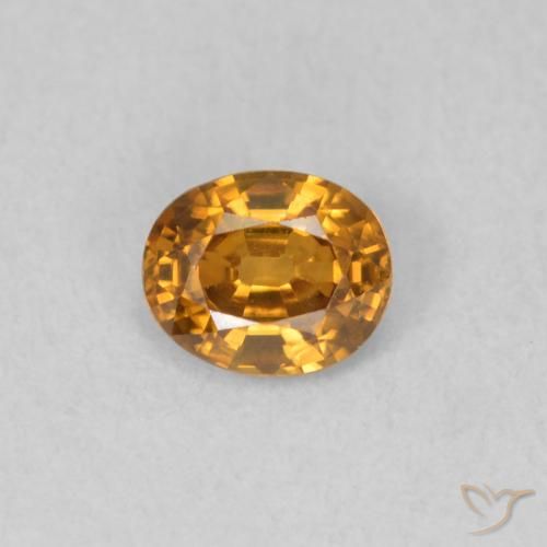 0.59ct Natürlicher Mittelorange Zirkon, Oval, VVS