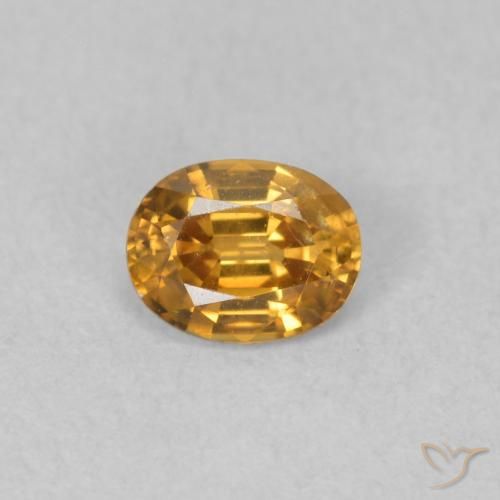 0.61ct Natürlicher Mittelorange Zirkon, Oval, VVS