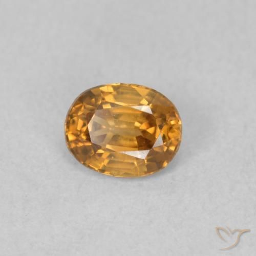 9,17 ctw natürlicher tieforange Zirkon, Oval, VVS