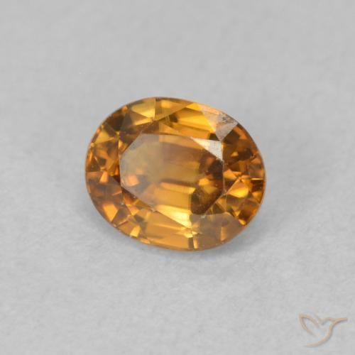 9,17 ctw natürlicher Mittelorange Zirkon, Oval, VVS