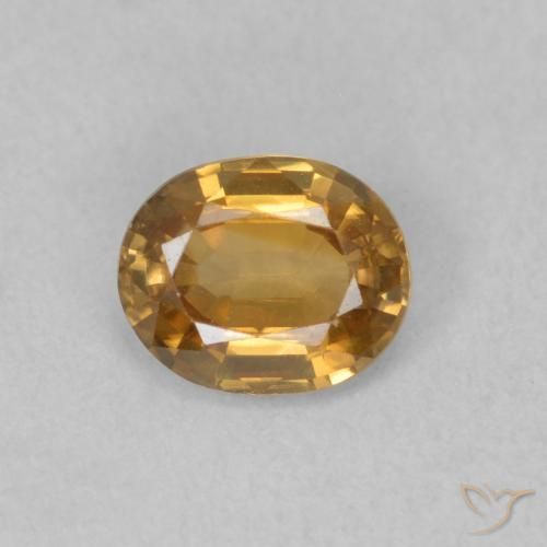 0.87ct Natürlicher Mittleres Gold Zirkon, Oval, VVS