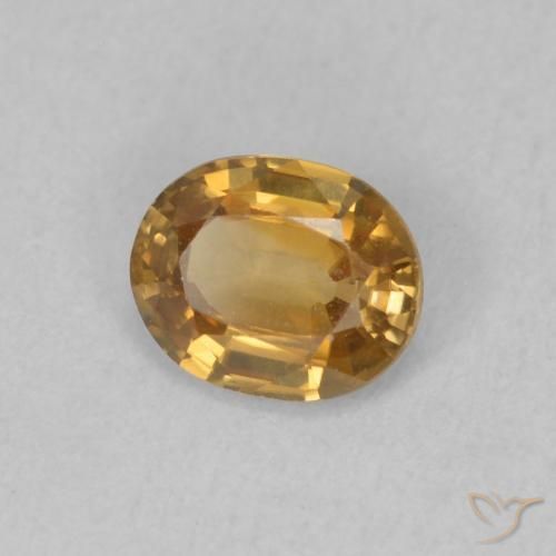 9,17 ctw natürlicher Mittleres Gold Zirkon, Oval, VVS