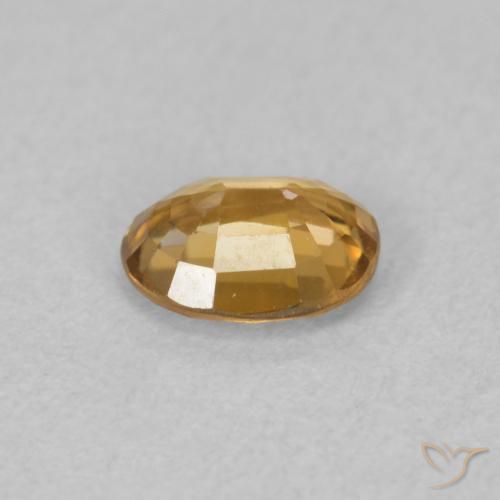 9,17 ctw natürlicher Mittleres Gold Zirkon, Oval, VVS