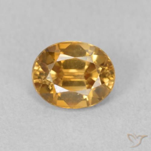 1.16ct Natürlicher Mittleres Gold Zirkon, Oval, VVS, Photo A
