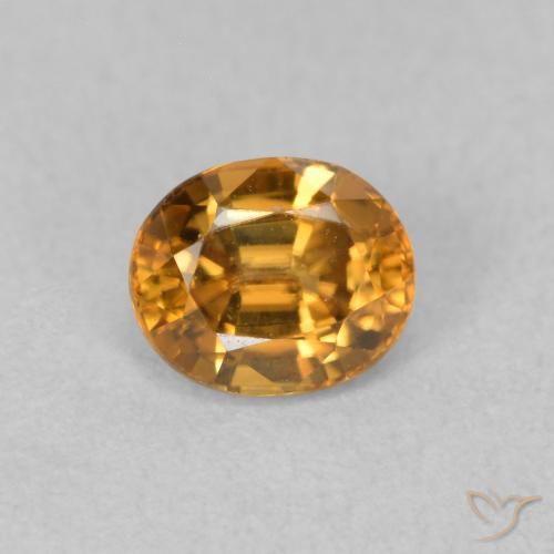 0.99ct Natürlicher gold-braun Zirkon, Oval, VVS