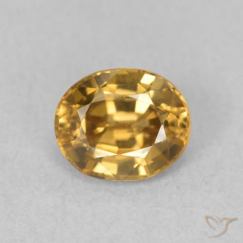 1.05ct Natürlicher Golden Zirkon, Oval, VVS-VS, Photo A