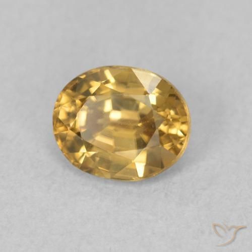 9,17 ctw natürlicher Golden Zirkon, Oval, VVS-VS