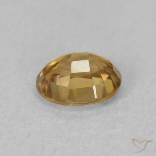 9,17 ctw natürlicher Golden Zirkon, Oval, VVS-VS
