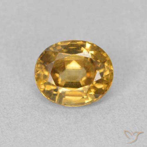 0.92ct Natürlicher Golden Zirkon, Oval, VVS-VS