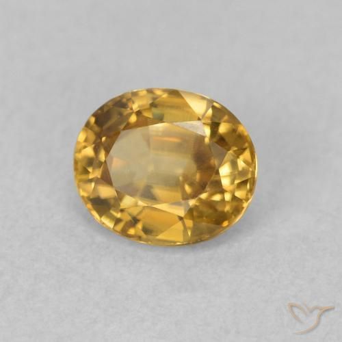 9,17 ctw natürlicher Golden Zirkon, Oval, VVS-VS