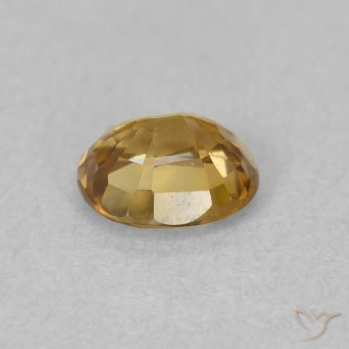 9,17 ctw natürlicher Golden Zirkon, Oval, VVS-VS