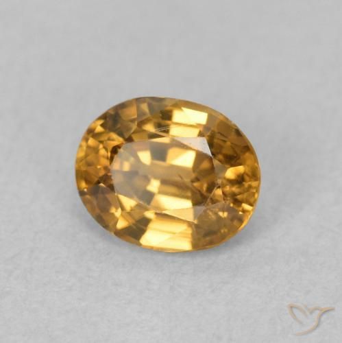 9,17 ctw natürlicher gold-braun Zirkon, Oval, VS