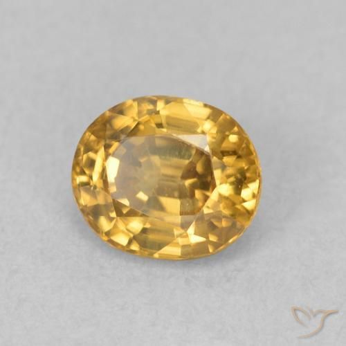 9,17 ctw natürlicher Golden Zirkon, Oval, VVS-VS
