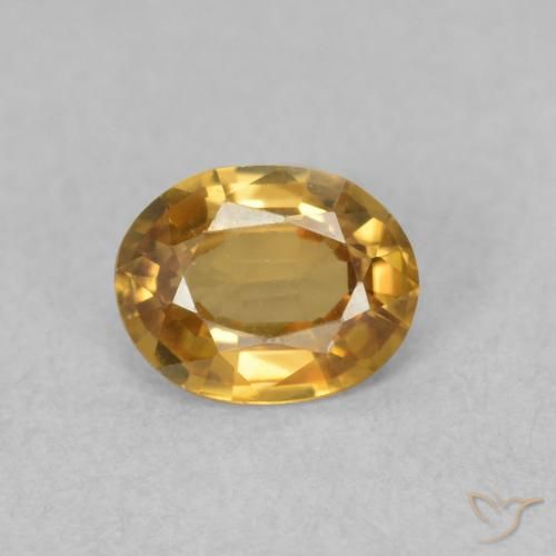 0.75ct Natürlicher gold-braun Zirkon, Oval, VVS-VS