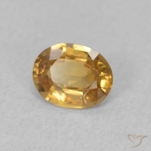 9,17 ctw natürlicher gold-braun Zirkon, Oval, VVS-VS