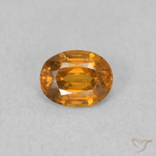 0.59ct Natürlicher bräunlich-orange Zirkon, Oval, VVS-VS