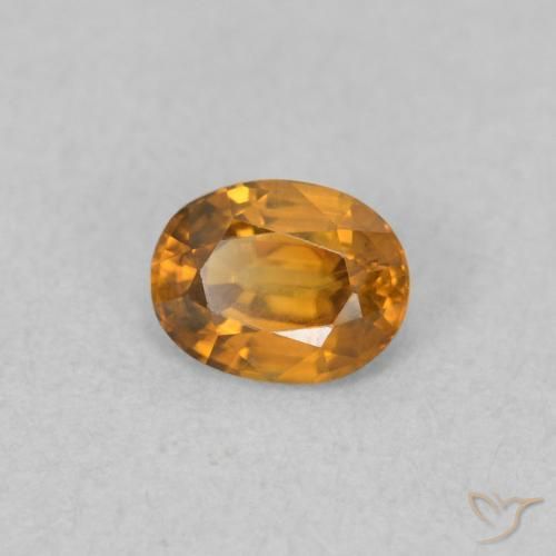 9,17 ctw natürlicher bräunlich-orange Zirkon, Oval, VVS-VS