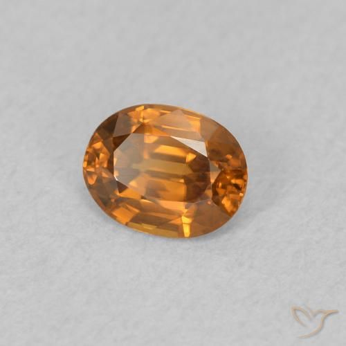 9,17 ctw natürlicher Feuerorange Zirkon, Oval, VVS-VS