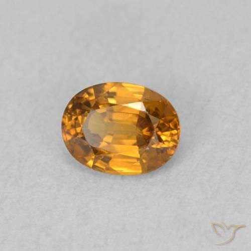 9,17 ctw natürlicher bräunlich-orange Zirkon, Oval, VVS-VS