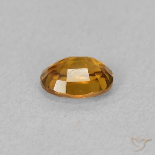 9,17 ctw natürlicher bräunlich-orange Zirkon, Oval, VVS-VS