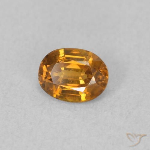 9,17 ctw natürlicher bräunlich-orange Zirkon, Oval, VVS-VS
