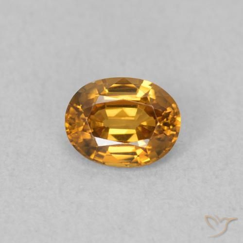0.65ct Natürlicher Rostorange Zirkon, Oval, VVS