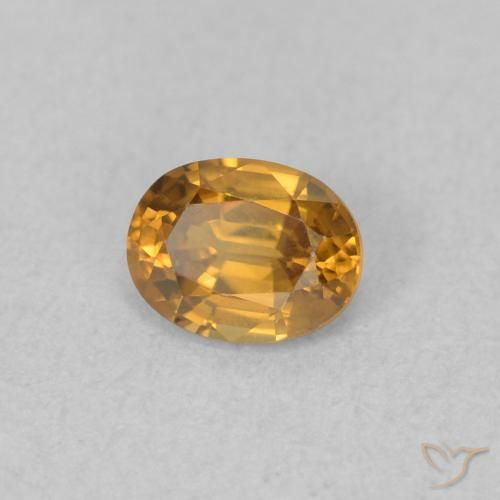 9,17 ctw natürlicher Mittelorange Zirkon, Oval, VVS-VS