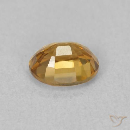 9,17 ctw natürlicher gold-braun Zirkon, Oval, VVS-VS