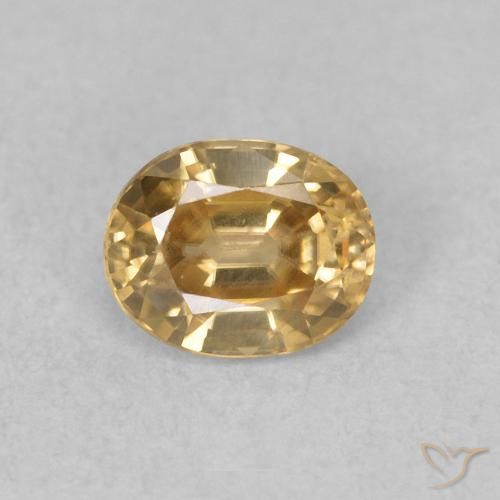 0.60ct Natürlicher Champagner Zirkon, Oval, VVS