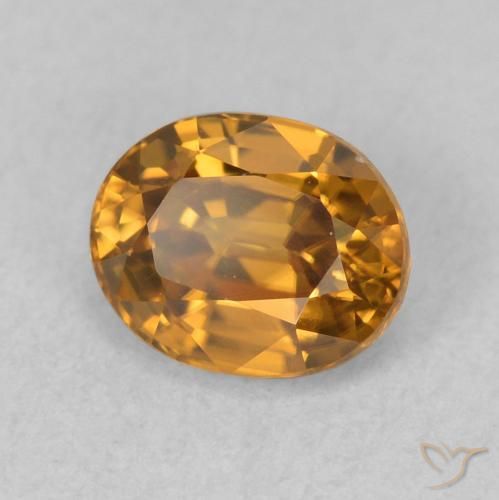 9,17 ctw natürlicher gold-braun Zirkon, Oval, VVS