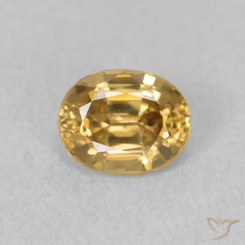 0.63ct Natürlicher Golden Zirkon, Oval, VVS