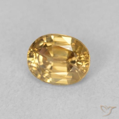 9,17 ctw natürlicher Golden Zirkon, Oval, VVS