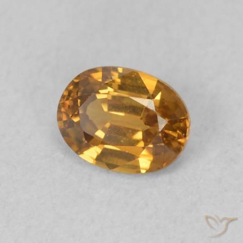 9,17 ctw natürlicher gold-braun Zirkon, Oval, VVS