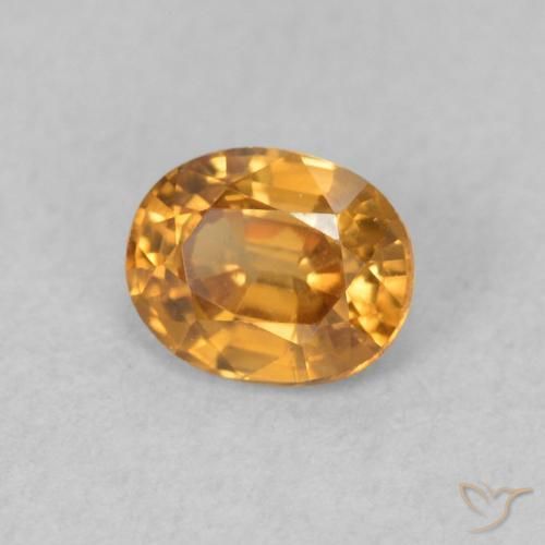 9,17 ctw natürlicher tieforange Zirkon, Oval, VVS