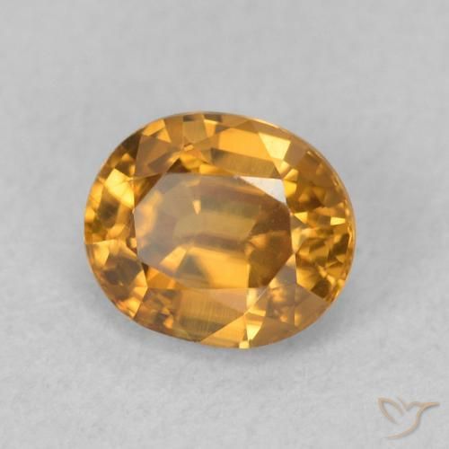 9,17 ctw natürlicher orange-braun Zirkon, Oval, VVS