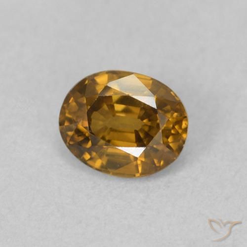 9,17 ctw natürlicher gold-braun Zirkon, Oval, VVS