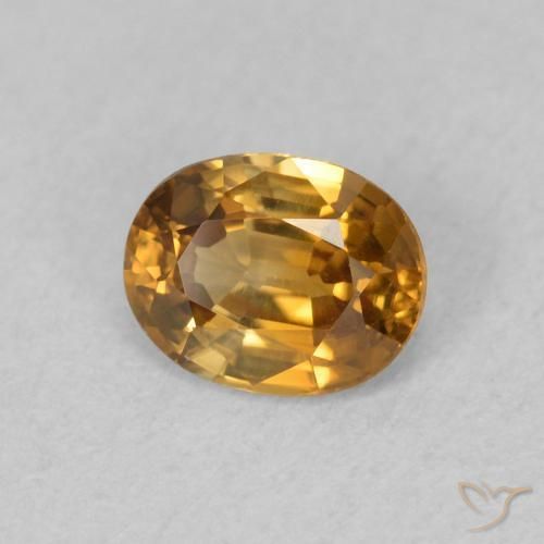 9,17 ctw natürlicher gold-braun Zirkon, Oval, VVS