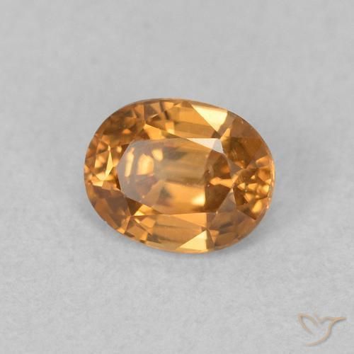9,17 ctw natürlicher Mittelorange Zirkon, Oval, VVS