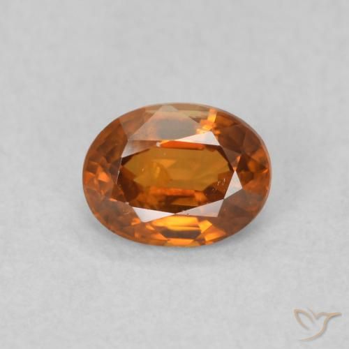 0.52ct Natürlicher Mittelorange Zirkon, Oval, VS