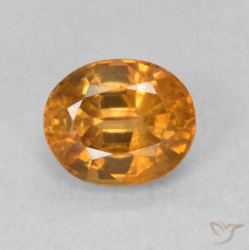 1.04ct Natürlicher orange-braun Zirkon, Oval, VS
