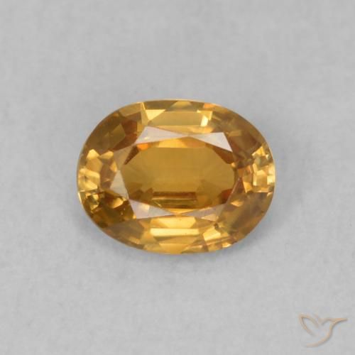 0.53ct Natürlicher gold-braun Zirkon, Oval, VS