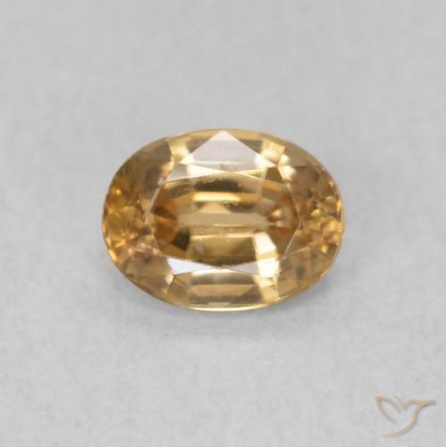 0.57ct Natürlicher Golden-Pfirsich Zirkon, Oval, VS